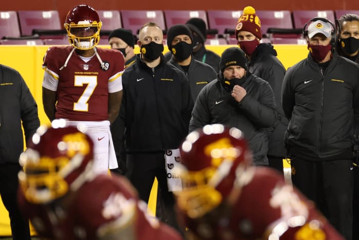 Dwayne Haskins Watching Benched © Geoff Burke  2020 Dec 27